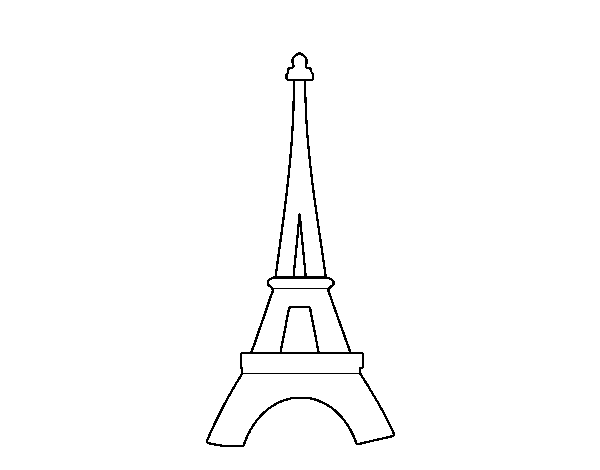 Desenho de Torre Eiffel para Colorir