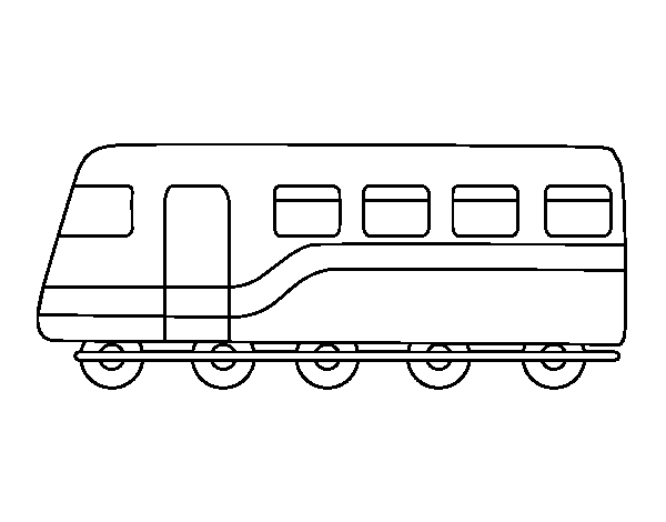 Desenho de Trem de passageiros para Colorir