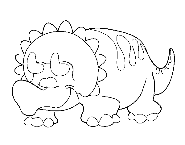 Desenho de Tricerátopo bebé para Colorir