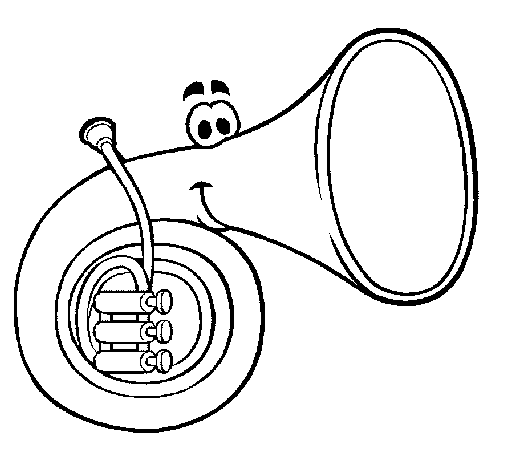 Desenho de Trompa para Colorir