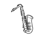 Dibujo de Um saxofone tenor