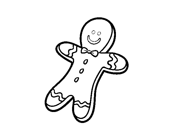Desenho de Uma bolacha de Natal para Colorir