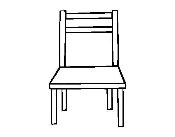 Desenho de Uma cadeira de madeira para Colorir