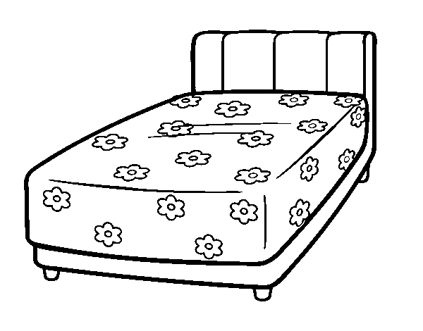 Desenho de Uma cama para Colorir