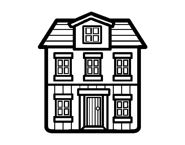 Desenho de Uma casa para Colorir