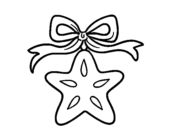 Desenho de Uma estrela natalícia para Colorir