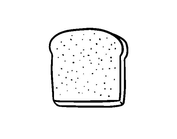 Desenho de Uma fatia de pão para Colorir