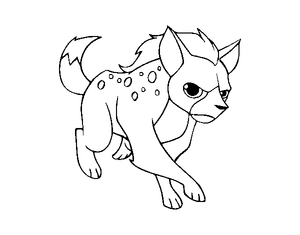 Desenho de Uma hiena para Colorir