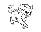 Desenho de Uma hiena para colorear