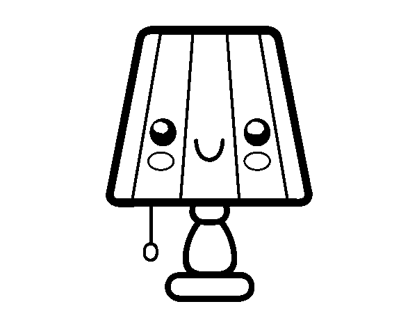 Desenho de Uma lâmpada de mesa para Colorir