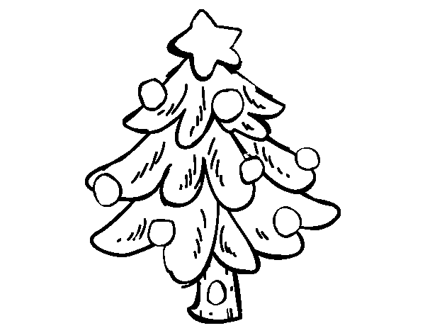 Desenho de Un árvore de Natal para Colorir