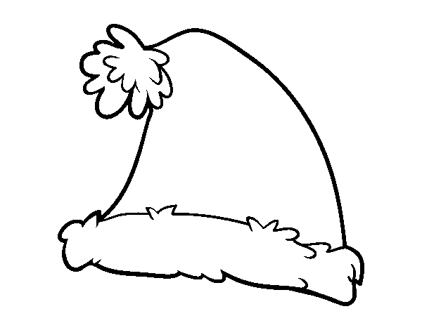 Desenho de Un gorro de Santa Claus para Colorir