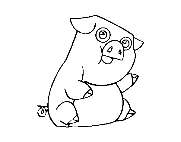 Desenho de Un porco para Colorir