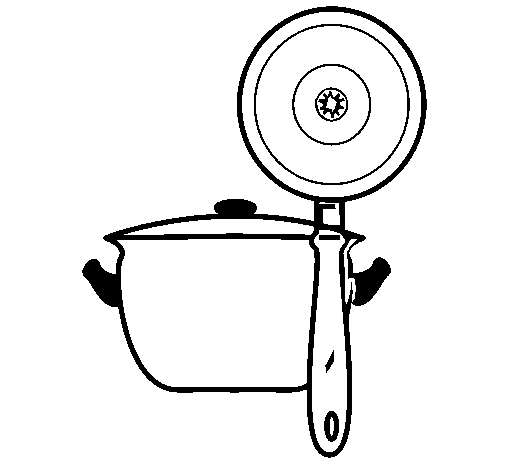 Desenho de Utensílios de cozinha para Colorir
