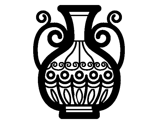 Desenho de Vaso decorado para Colorir