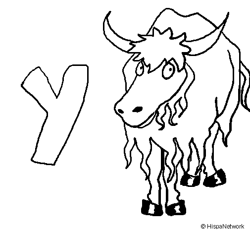 Desenho de Yak para Colorir