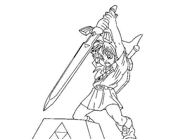 Desenho de Zelda para Colorir