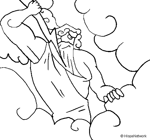 Desenho de Zeus para Colorir