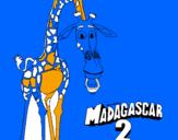 Desenho Madagascar 2 Melman pintado por maria  laura