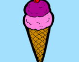 Desenho Cone de gelado pintado por cooda