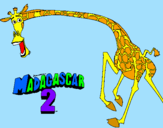 Desenho Madagascar 2 Melman 2 pintado por cooda