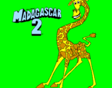 Desenho Madagascar 2 Melman pintado por cooda