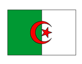 Desenho Argélia pintado por bandeira da argelia