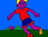Desenho Jogar futebol pintado por esteban