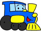 Desenho Comboio pintado por pipa
