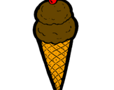 Desenho Cone de gelado pintado por iquilibrismo