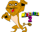 Desenho Madagascar 2 Alex pintado por rey misterio@ # $