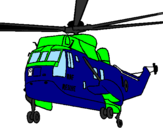 Desenho Helicoptero de resgate pintado por silvio santos