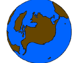 Desenho Planeta terra pintado por eulandia