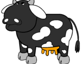 Desenho Vaca pensativa pintado por laura