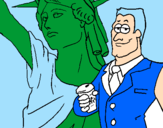 Desenho Estados Unidos da América pintado por guilherme a. l. nery