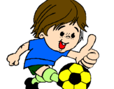 Desenho Rapaz a jogar futebol pintado por Dudu