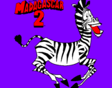 Desenho Madagascar 2 Marty pintado por cooda