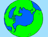 Desenho Planeta terra pintado por julia