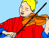 Desenho Violinista pintado por juliane