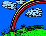 Desenho Arco-íris pintado por elica  