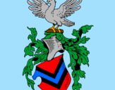 Desenho Escudo de armas e águia pintado por pedro