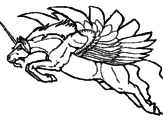 Desenho Unicórnio alado pintado por leide