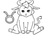 Desenho Taurus pintado por touro