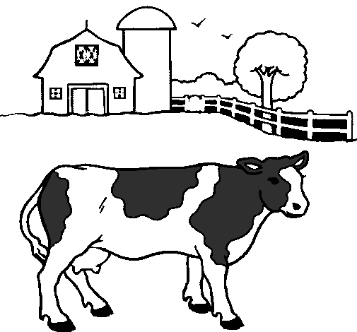 Desenho Vaca a pastar pintado por Jocyane