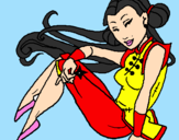 Desenho Princesa ninja pintado por julia .
