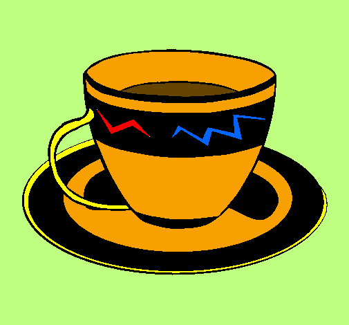 Desenho Taça de café pintado por Th@T@