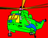 Desenho Helicoptero de resgate pintado por João fellipe