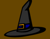 Desenho Chapéu de bruxa pintado por frederico