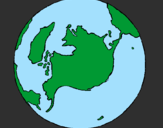 Desenho Planeta terra pintado por gagu
