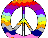 Desenho Símbolo da paz pintado por Nadia silva